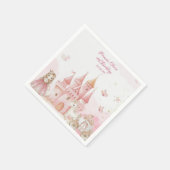 Four Ever Princess Unicorn pink 4th Birthday Party Serviette (Ecke)