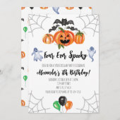Four Ever Spooky Halloween 4th Birthday Invitation Einladung (Vorne/Hinten)