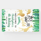 Four Ever Wild Boys 4th Birthday Party Welcome Banner (Horizontal)