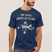 Four Forces Of Flight Dreams Money Reality FAA T-Shirt (Vorderseite)