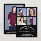 Four Fotos Collage - Ankündigung von 3x5 Abschlüss (Vorne/Hinten)