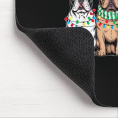 Four French Bulldog Dogs Christmas Funny Santa Rei Mousepad (Ecke)