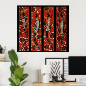 Four Goanna Dreaming Poster (Heimbüro)