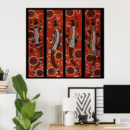 Four Goanna Dreaming Poster (Heimbüro)