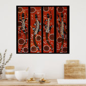 Four Goanna Dreaming Poster (Küche)