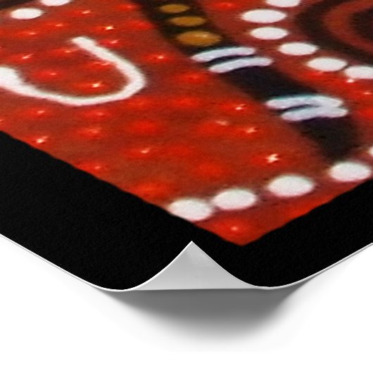 Four Goanna Dreaming Poster (Ecke)