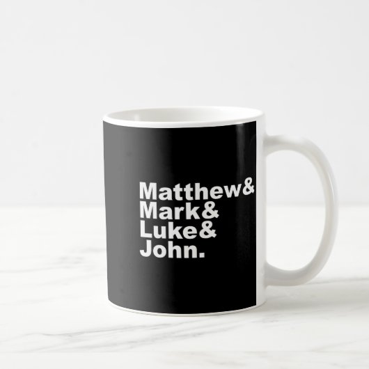 Four Gospels Matthew Mark Luke John Bible Kaffeetasse (Rechts)
