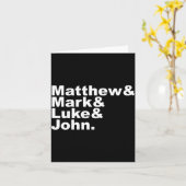 Four Gospels Matthew Mark Luke John Bible Karte (Gelbe Blume)