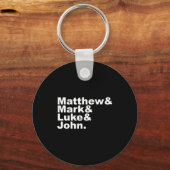 Four Gospels Matthew Mark Luke John Bible Schlüsselanhänger (Vorderseite)