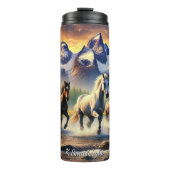 Four Horses Mountain Stream Gallop Thermosbecher (Vorderseite)