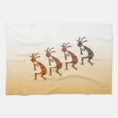 Four Kokopelli Geschirrtuch (Horizontal)