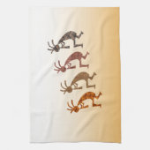 Four Kokopelli Geschirrtuch (Vertikal)