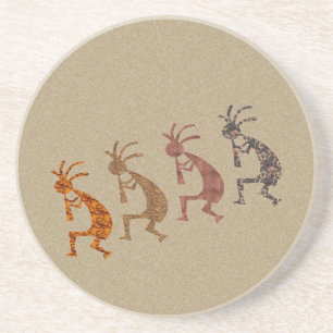 Four Kokopelli Untersetzer