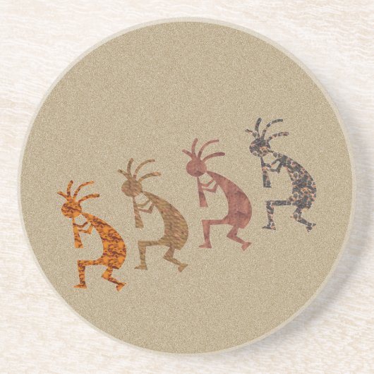 Four Kokopelli Untersetzer (Vorne)