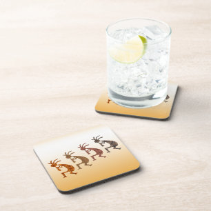 Four Kokopelli Untersetzer