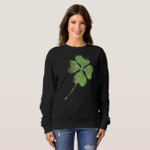 Four leaf c Irish lucky green Ireland St Patricks Sweatshirt (Vorne ganz)