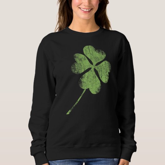 Four leaf c Irish lucky green Ireland St Patricks Sweatshirt (Vorderseite)