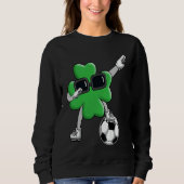 Four Leaf C Soccer Patrick's Day Lucky Day Sweatshirt (Vorderseite)