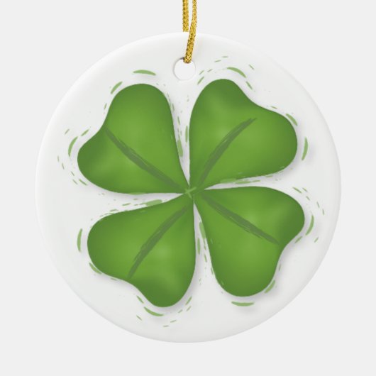 Four Leaf Clover Ceramic Ornament (Vorne)