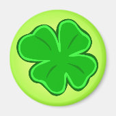 Four Leaf Clover Irish Green Lucky Shamrock Magnet (Vorne)