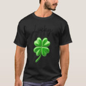 four leaf clover Shamrock lucky charm irish St Pat T-Shirt (Vorderseite)