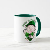 Four Leaf Clover St Patrick's Day Photo Tasse (VorderseiteRechts)
