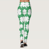 Four Leaf Lucky Clover Saint Patrick's Day Leggings (Rückseite)