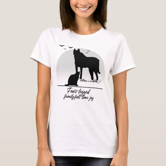 Four-legged family, full-time joy T-Shirt (Vorderseite)