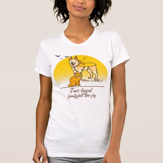 Four-legged family, full-time joy T-Shirt (Vorderseite)