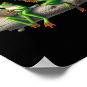 Four Legs Frog On A Log Frog Fishing Dragonfly Rea Poster (Ecke)