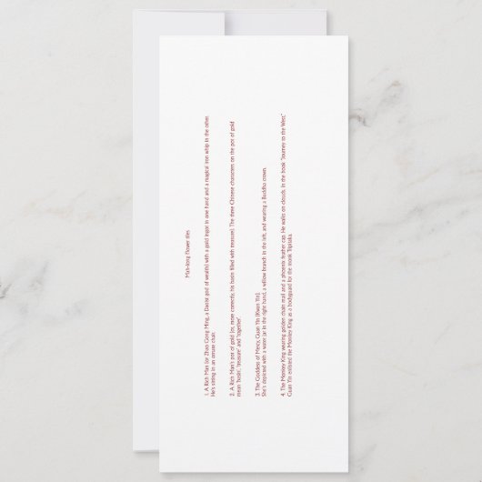 Four Mahjong Season tiles (Krieger) - Einladung (Rückseite)