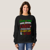Four Main Food Groups Candy Canes Syrup Christmas Sweatshirt (Vorne ganz)