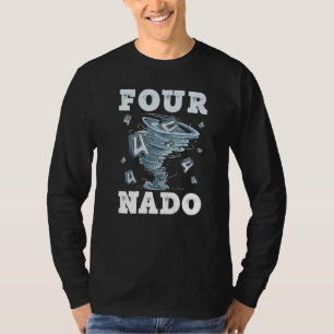 Four Nado Fournado 4. Geburtstag 4 Jahre Alte Kind T-Shirt