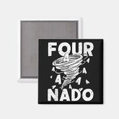 Four Nado Fournado 4th Birthday 4 Years Old  Magnet (Vorderseite/Rückseite)