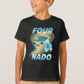Four Nado Tornado 4 Birthday Boy T-Shirt (Vorderseite)
