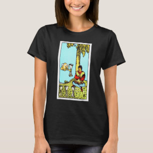 Four Of Cups Vintage Tarotkarte Original Rider Wa T-Shirt