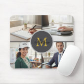 Four Photo Monogram Personalized Mouse Pad Mousepad (Mit Mouse)