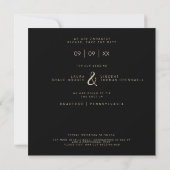 Four Photos Minimalist Modern Collage Wedding Save The Date (Rückseite)