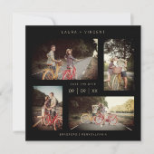 Four Photos Minimalist Modern Collage Wedding Save The Date (Vorderseite)