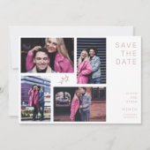 Four Photos Modern Minimalist Collage Wedding Save The Date (Vorderseite)
