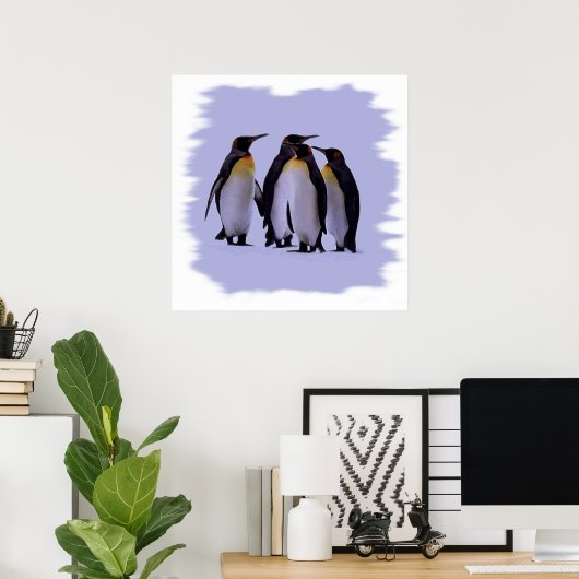 Four Pinguins Poster 24X24" (Heimbüro)