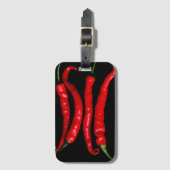 Four Red Chilies bc ltcna Gepäckanhänger (Vorderseite Vertikal)