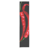 Four Red Chilies trcna Kurzer Tischläufer (Vorderseite)