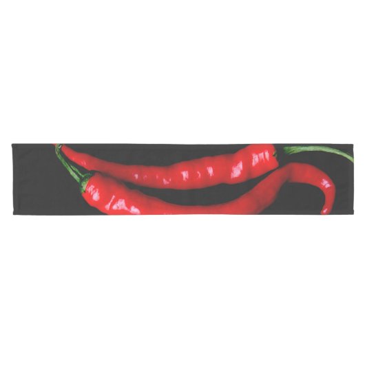 Four Red Chilies trcna Kurzer Tischläufer (Horizontal)