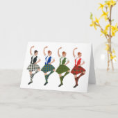 Four Scottish Highland Dancers Karte (Gelbe Blume)