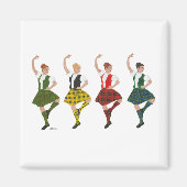 Four Scottish Highland Dancers Magnet (Vorne)