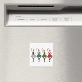 Four Scottish Highland Dancers Magnet (In Situ (Geschirrspüler))