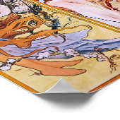 Four Seasons Alfons Mucha Poster (Ecke)