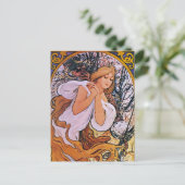 Four Seasons Alfons Mucha Postkarte (Stehend Vorderseite)