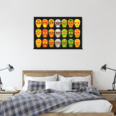 Four Seasons Aspen Leaf Skulls Leinwanddruck (Insitu (Schlafzimmer))